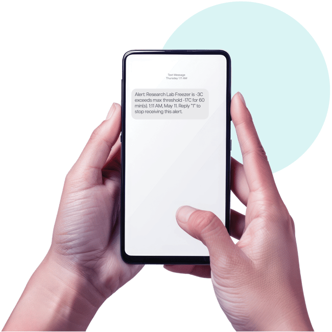 MaintMaster IoT Sensors sending real-time SMS alerts for asset condition monitoring and preventive maintenance
